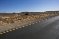 South African Road: Desert, Clear Sky, and Dawn Horizon