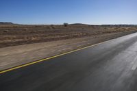 South African Road: Desert, Clear Sky, and Dawn Horizon