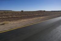 South African Road: Desert, Clear Sky, and Dawn Horizon