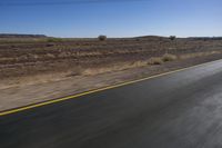 South African Road: Desert, Clear Sky, and Dawn Horizon