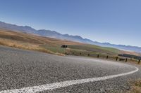 Asphalt Road in New Zealand's South Island