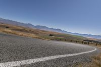 Asphalt Road in New Zealand's South Island