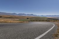 Asphalt Road in New Zealand's South Island