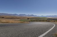 Asphalt Road in New Zealand's South Island