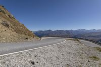 South Island, New Zealand: Road Curves Through Mountains 001