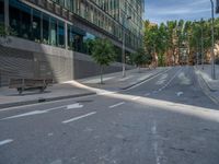 Spain's Architecture: Modern Office Building Casting a Shadow