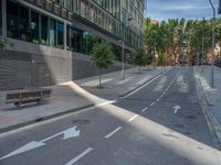 Spain's Architecture: Modern Office Building Casting a Shadow