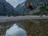 Spain's Balearic Islands: A Canyon with a Rock Wall