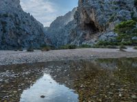 Spain's Balearic Islands: A Canyon with a Rock Wall