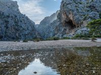 Spain's Balearic Islands: A Canyon with a Rock Wall