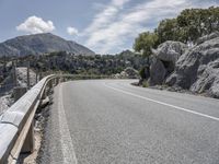 Mountain Road in Spain: Clear Sky and Scenic Views