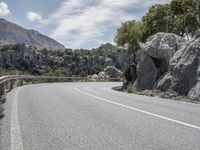 Mountain Road in Spain: Clear Sky and Scenic Views