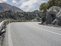 Mountain Road in Spain: Clear Sky and Scenic Views