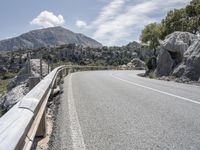 Mountain Road in Spain: Clear Sky and Scenic Views