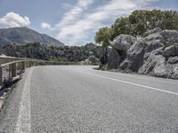 Mountain Road in Spain: Clear Sky and Scenic Views