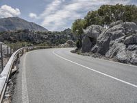 Mountain Road in Spain: Clear Sky and Scenic Views