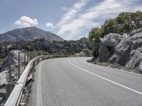 Mountain Road in Spain: Clear Sky and Scenic Views