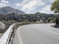 Mountain Road in Spain: Clear Sky and Scenic Views