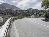 Mountain Road in Spain: Clear Sky and Scenic Views