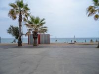 Coastal Concrete Surface in Spain: A View of Barcelona Beach