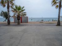 Coastal Concrete Surface in Spain: A View of Barcelona Beach