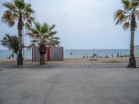 Coastal Concrete Surface in Spain: A View of Barcelona Beach