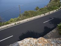 Coastal Road in Spain: Blue Ocean and Bridge