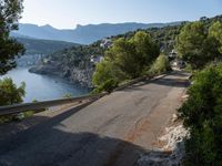 Spain's Coastal Road: Clear Sky and Ocean View