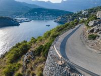 Spain Coastal Road with High Cliffs Overlooking the Ocean