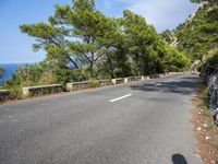 Spain Coastal Road Through Mountains, Clear Sky