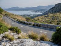 Coastal Road in Spain: Mountains and Water Views