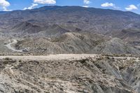 Spain Desert Landscape with Off-Road Tracks