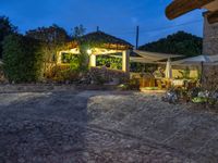 Spain's Farmhouses at Night: A Rural Landscape