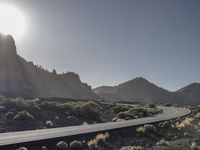 Spain Mountain Landscape with Asphalt Highway 002