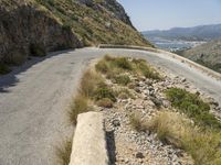 Mountain Road in Spain: Asphalt and Clear Sky