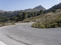 Mountain Road in Spain: Enjoy the Clear Sky