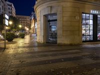 Night View of Classic Architecture in a Spanish Town
