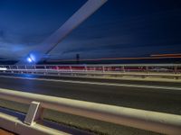 Spain: A Night View of City Lights and Bridges