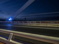 Spain: A Night View of City Lights and Bridges