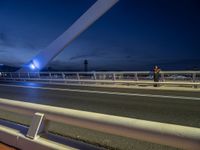 Spain: A Night View of City Lights and Bridges