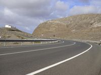 Spain Road Through Asphalt Desert Mountains 002