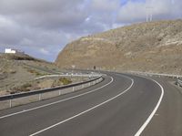 Spain Road Through Asphalt Desert Mountains 003