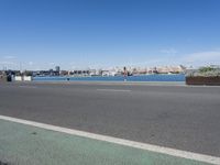 Spain Urban Road: Asphalt Road Under a Clear Sky