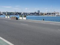Spain Urban Road: Asphalt Road Under a Clear Sky