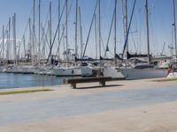 Spain Valencia Marina Sailboats Pier 003