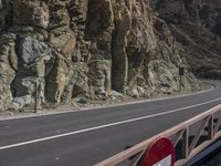 Spain's Mountain Formation in Desert with Clear Sky 001