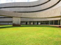 Spanish Architecture: Low Grass-Covered Building