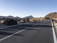 Spanish Asphalt Road in Desert Landscape