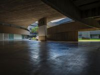 A Spanish City Plaza: Concrete and Shadows