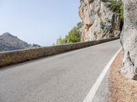 Spanish Coastal Road with Mountains and Ocean View